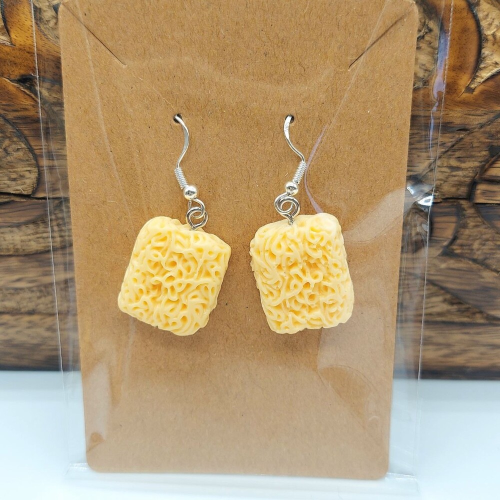 3D Ramen Noodles Earrings